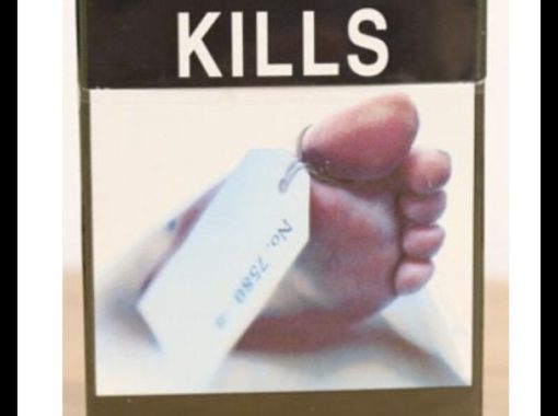 The cigarette packet warning